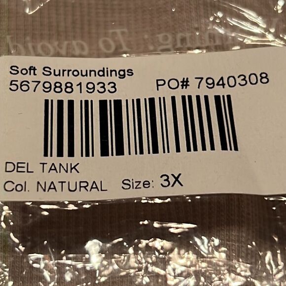 Soft Surroundings soft natural tank top 3X - Picture 6 of 6